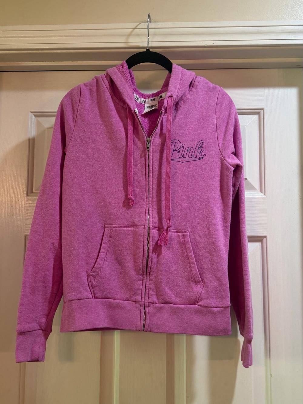 Pink VS Pink Zip Hoodie 2014 size Small P2P16”